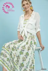 Umgee Floral Tiered Maxi Dress