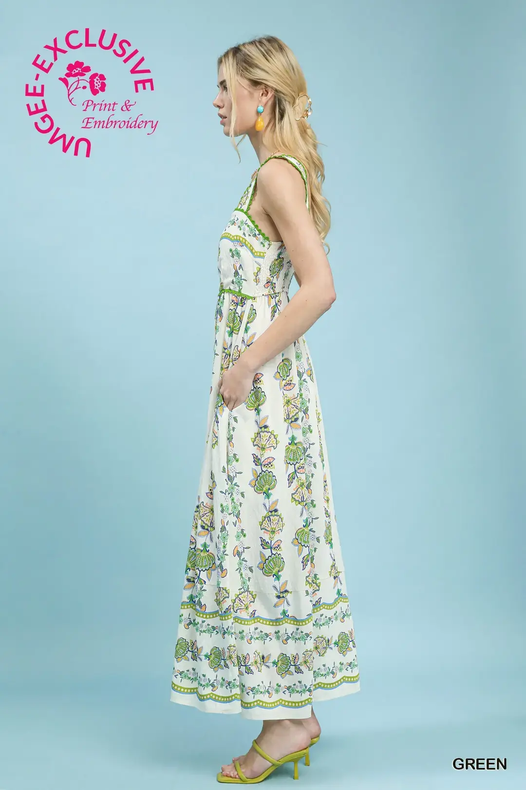 Umgee Floral Tiered Maxi Dress