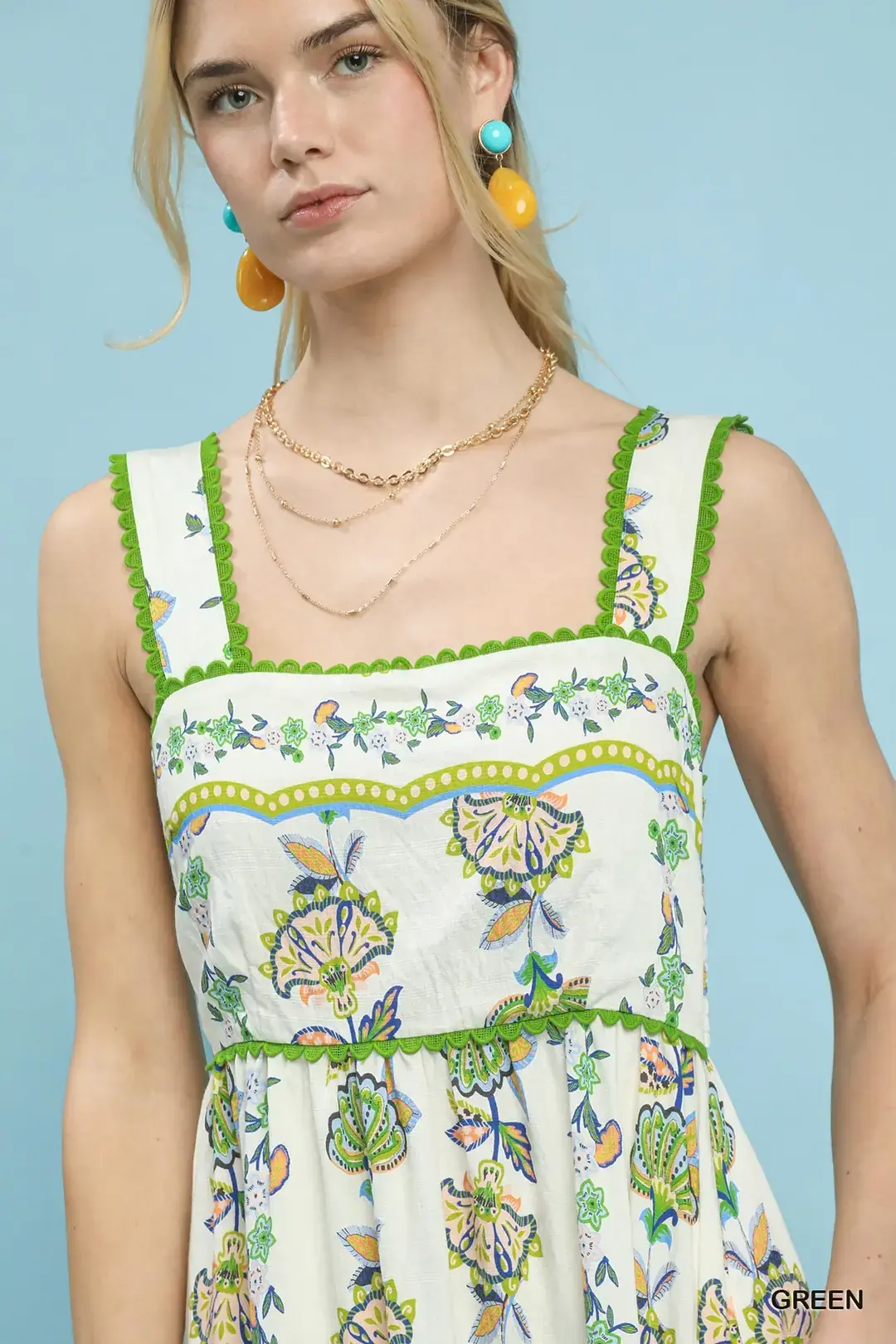 Umgee Floral Tiered Maxi Dress