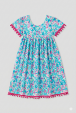 Mila & Rose Aqua Garden Pom Pom Dress