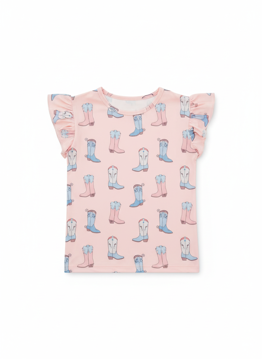 Mila & Rose Girl Ruffled Tee