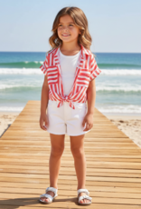 Mayoral Girl Tie Front S/S Blouse w/Tank