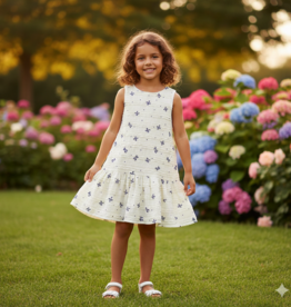 Mayoral Girls Navy Bow Textured Knit Dress