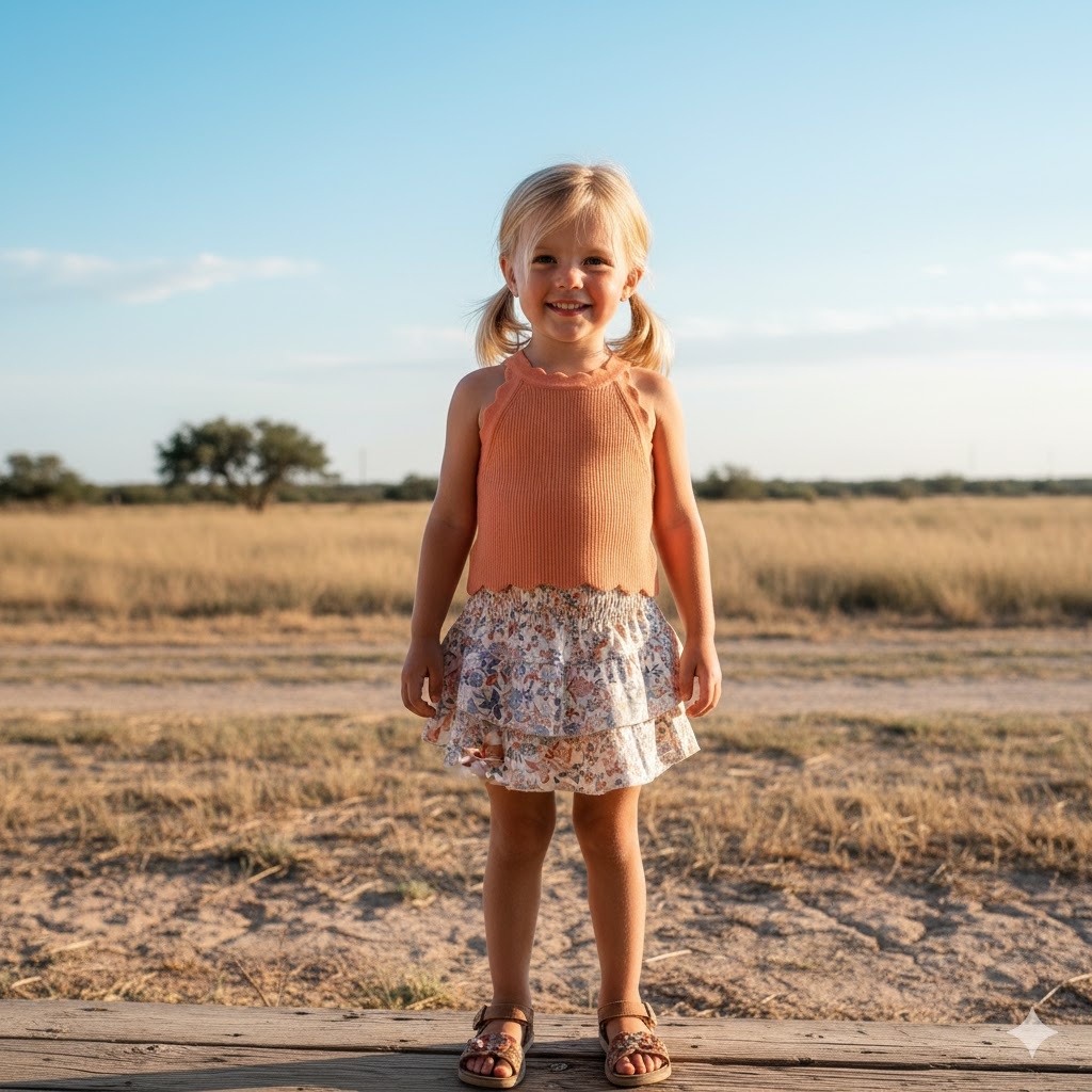 Mayoral Girls Tiered Floral Skort