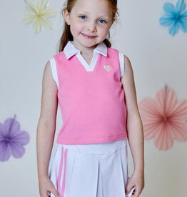Design History Girl Collared Sleeveless Top