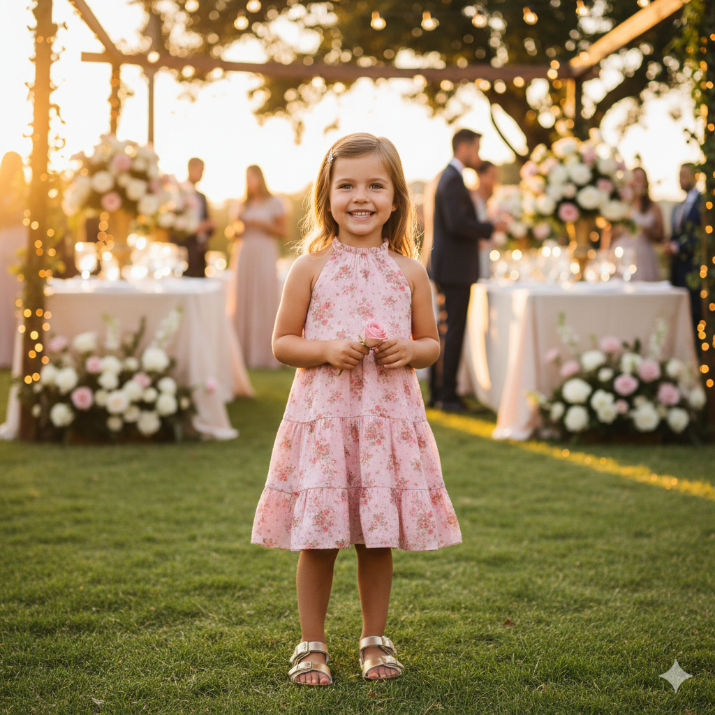 Ava & Yelly Girl Trapeze Floral Dress