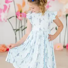 Mila & Rose Blue Bonnet Twirl Dress