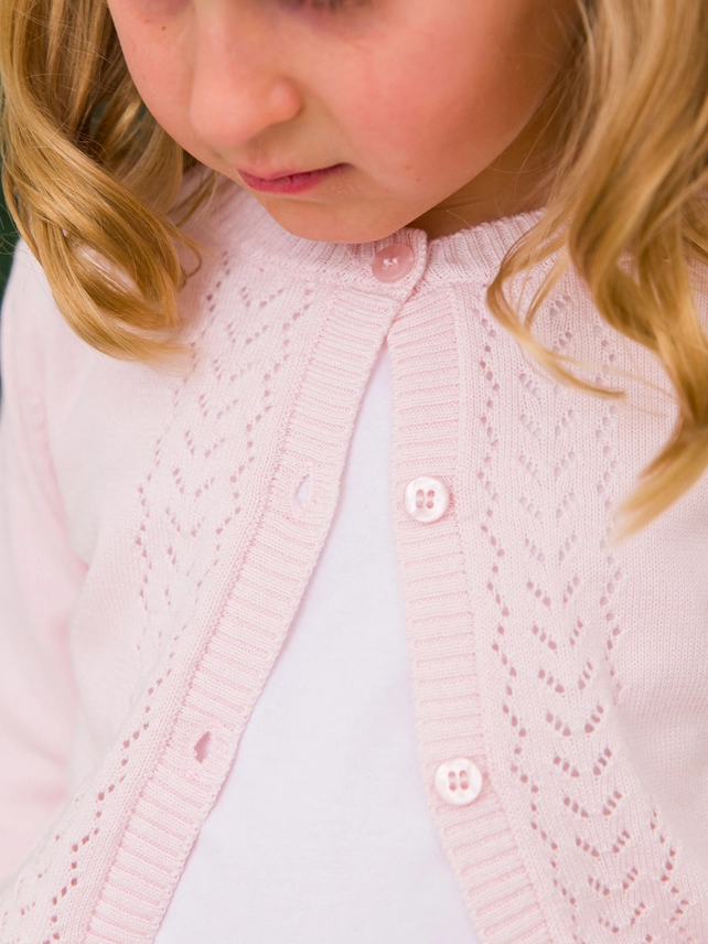 Ruffled Butts Girl's Pointelle Cardigan