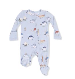 Angel Dear Baby Boy 2 Way Zipper Bamboo Footie