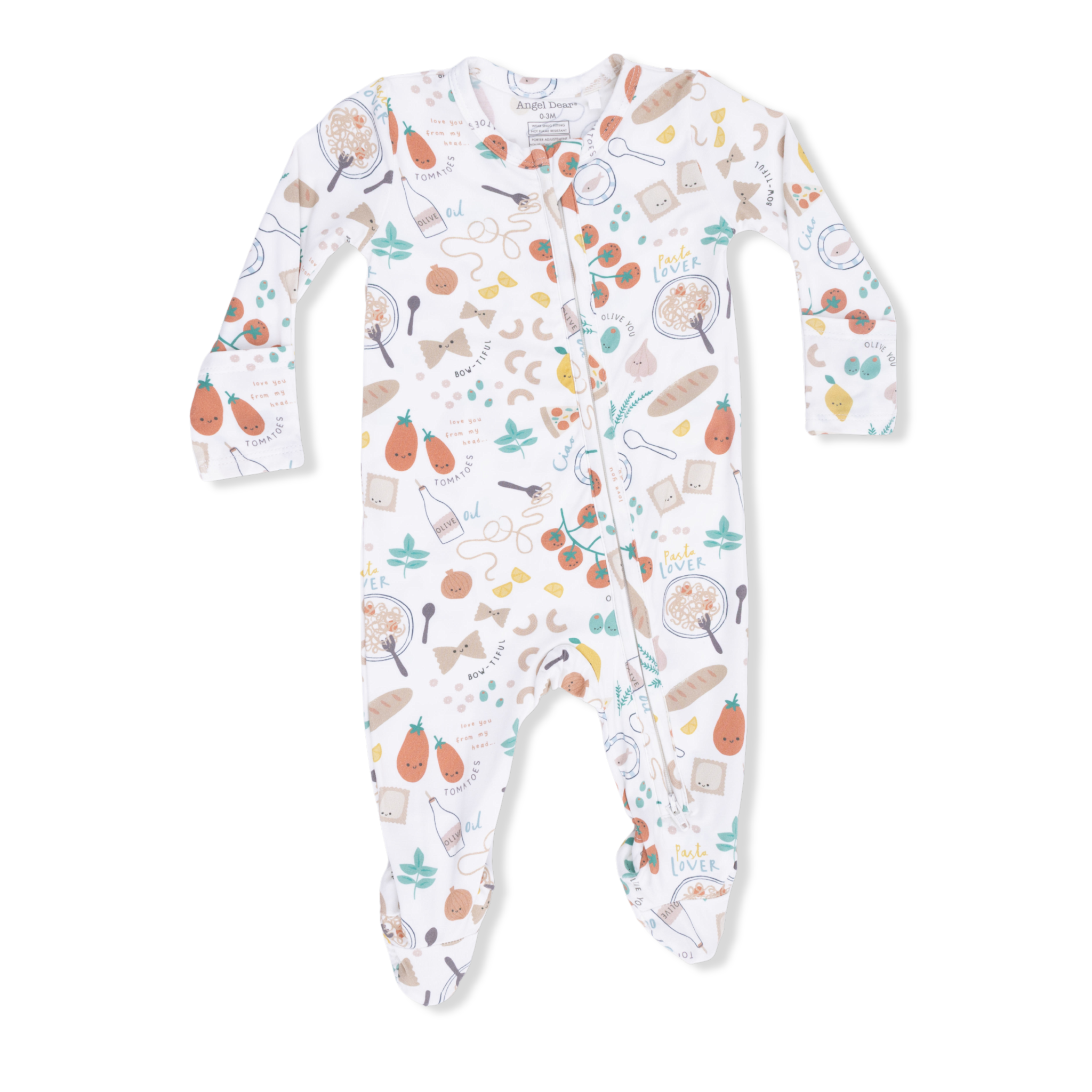 Angel Dear Baby Boy 2 Way Zipper Bamboo Footie