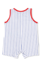 Angel Dear Baseball Stripe Sleeveless Shortie Romper