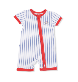 Angel Dear Baseball Stripe Romper