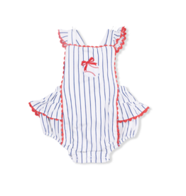 Angel Dear Baseball Stripe Sunsuit