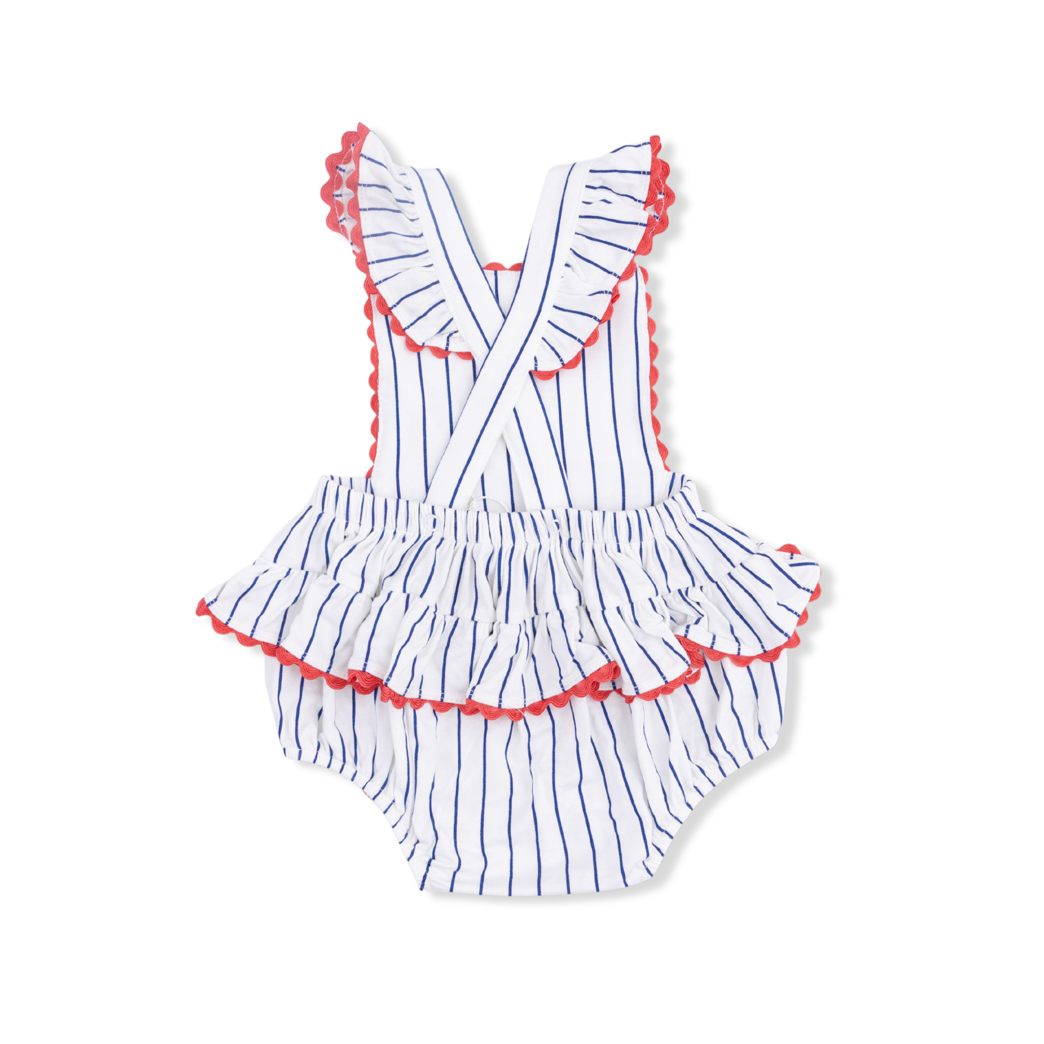 Angel Dear Baseball Stripe Sunsuit