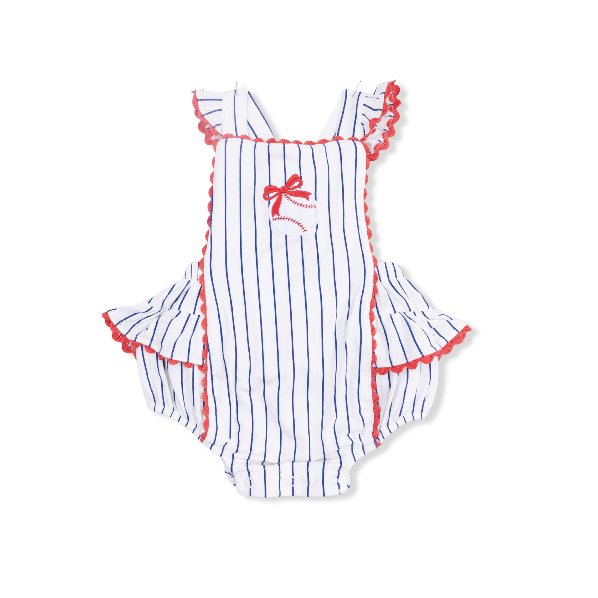 Angel Dear Baseball Stripe Sunsuit