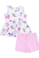 Angel Dear Peplum Tank Top & Bike Short Set