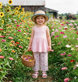 Angel Dear Peplum Tank & Smocked Waist Pant Set