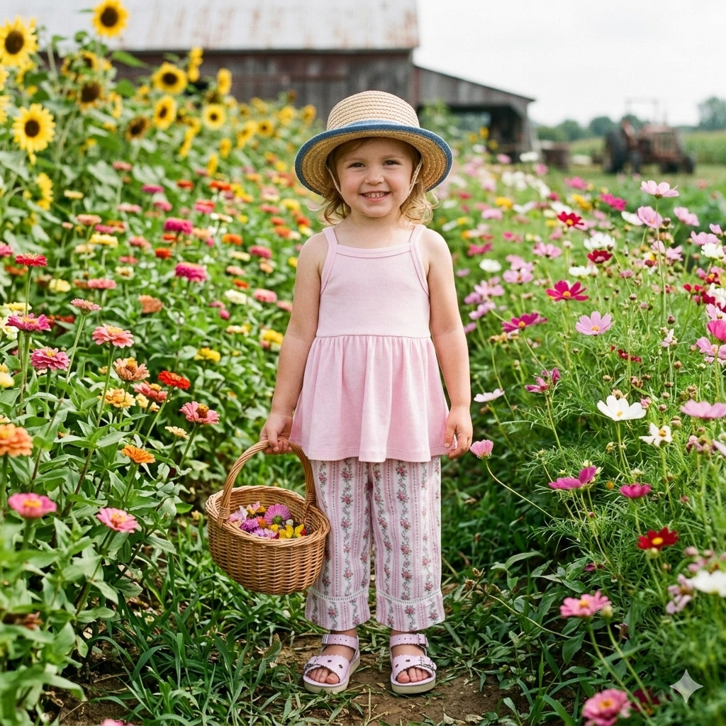Angel Dear Peplum Tank & Smocked Waist Pant Set
