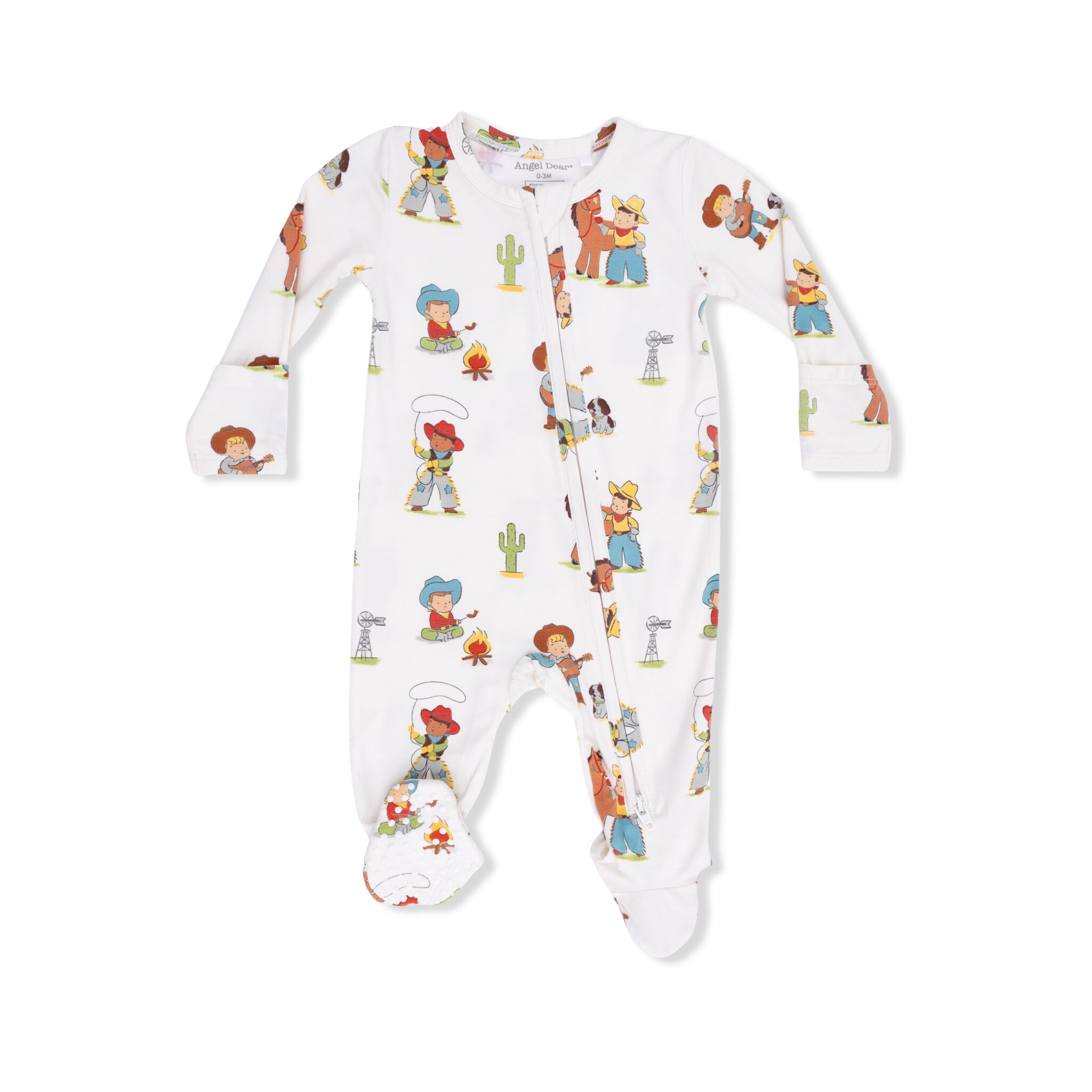 Angel Dear Baby Boy 2 Way Zipper Bamboo Footie