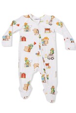 Angel Dear Baby Boy 2 Way Zipper Bamboo Footie