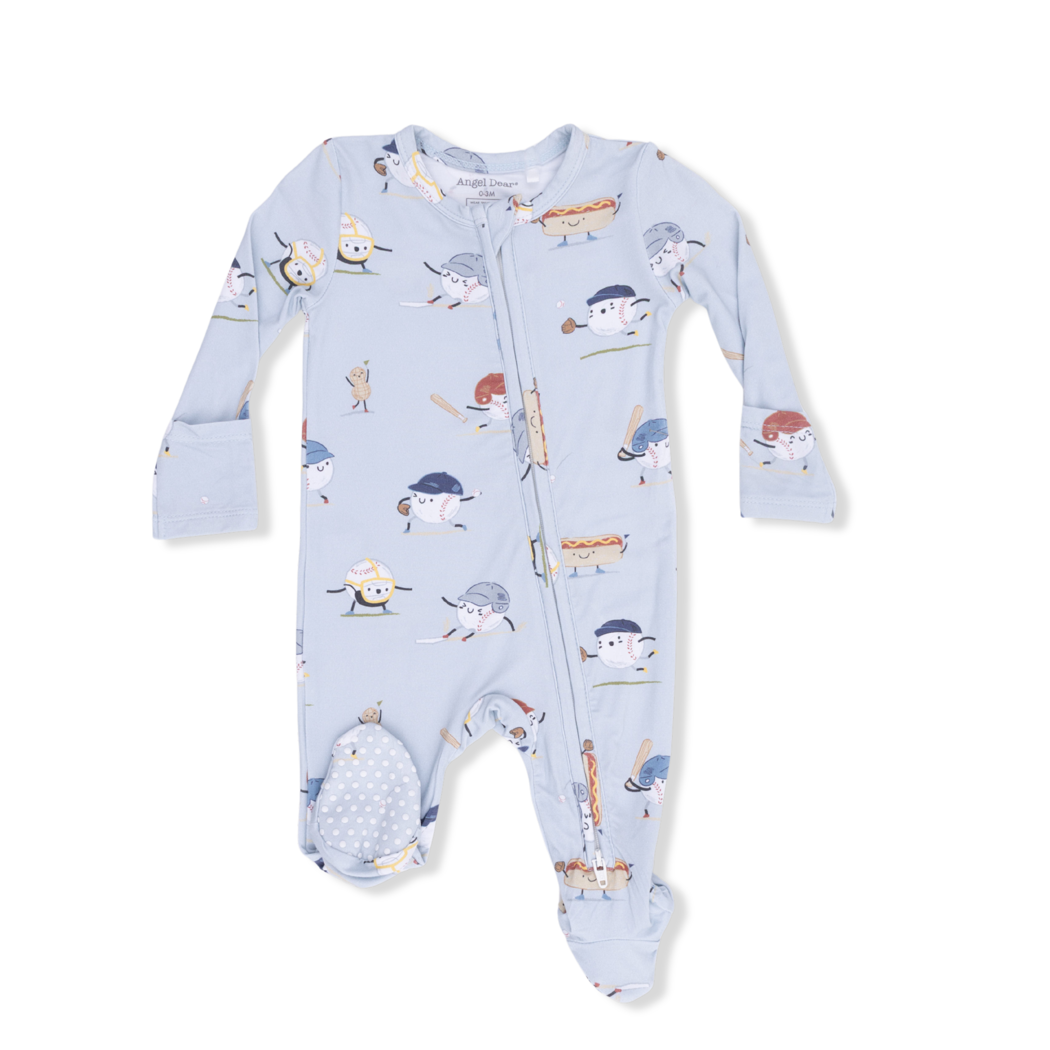 Angel Dear Baby Boy 2 Way Zipper Bamboo Footie