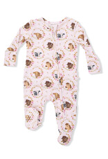 Angel Dear Baby Girl, Bamboo 2-Way Zipper Footie