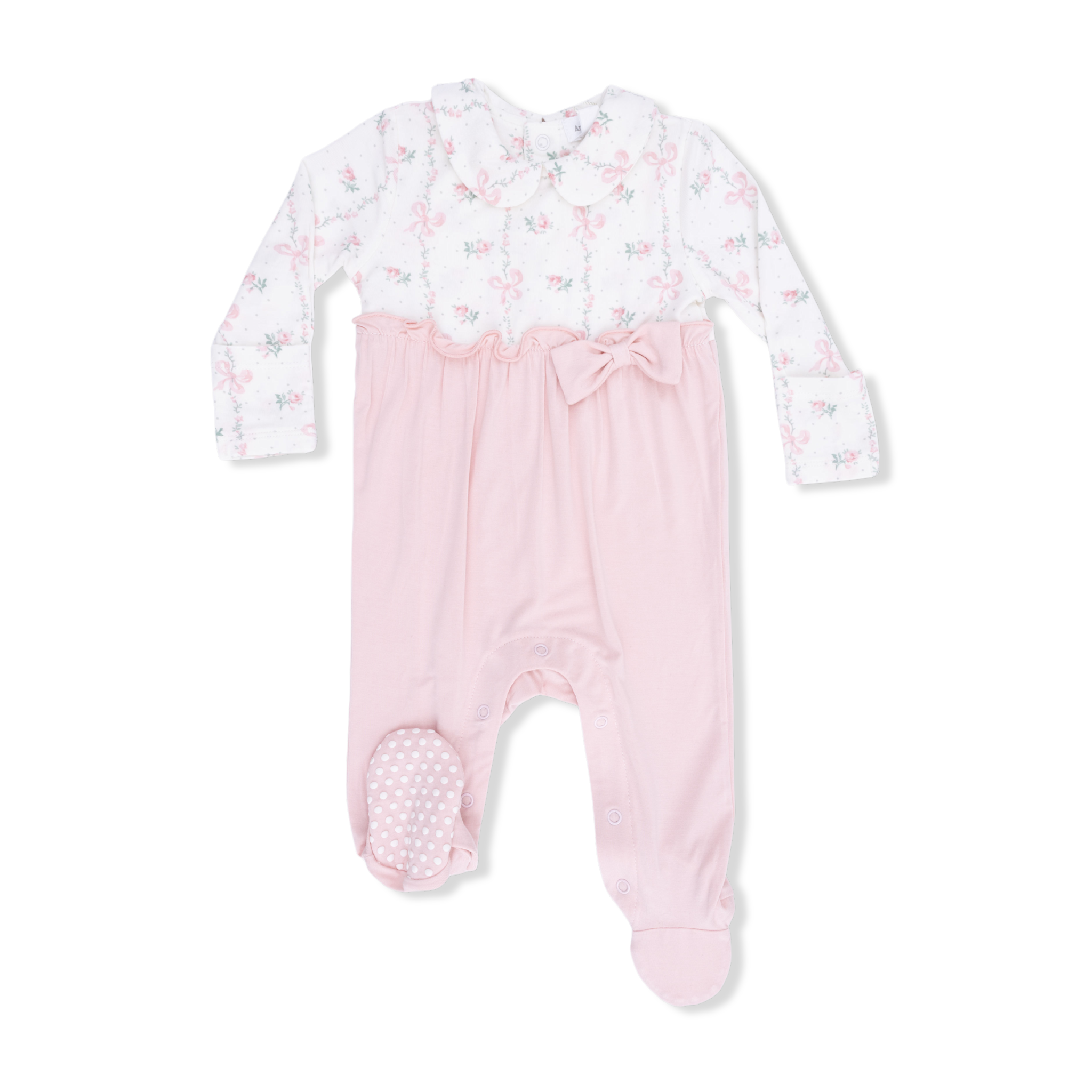 Angel Dear Baby Girl, Bamboo 2-Way Zipper Footie
