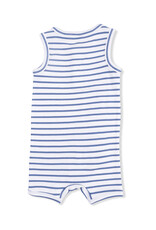 Angel Dear Striped Henley Romper