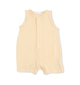 Angel Dear Solid Muslin Sleeveless Shortie Romper