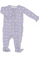 Sweet Bamboo Sweet Bamboo Ruffled Zipper Footie