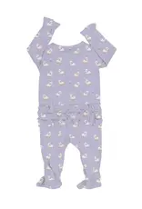 Sweet Bamboo Sweet Bamboo Ruffled Zipper Footie