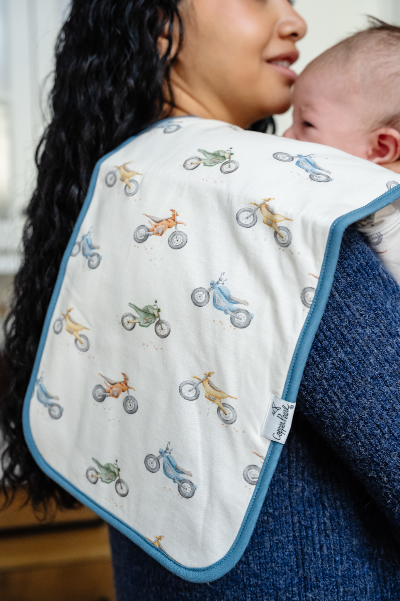 Copper Pearl Printed Burp Cloth