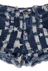 ML Fashions Girl Star Spangled Denim Shorts