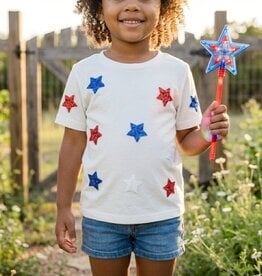 ML Fashions Sequin Star T-Shirt