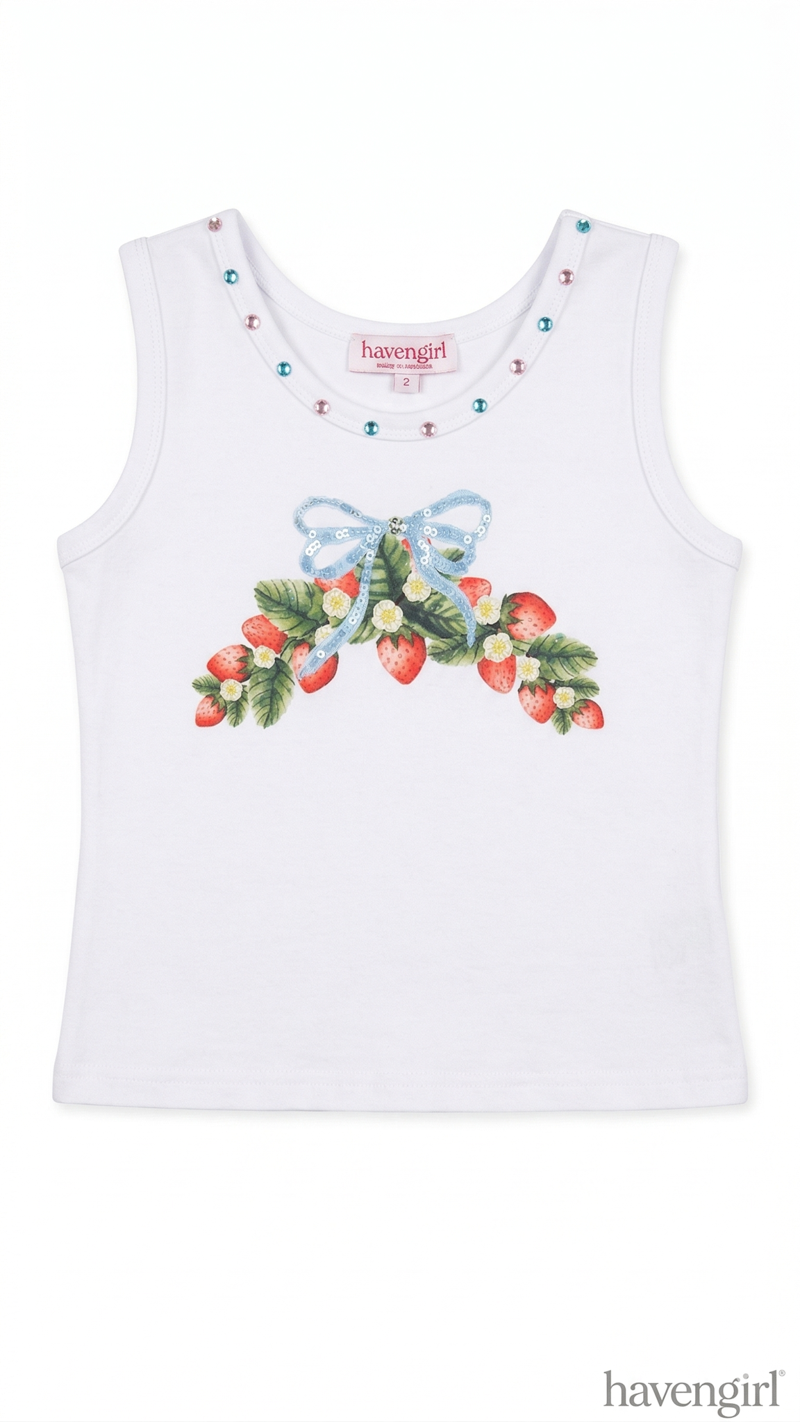 Haven Girl Berry Bow Tank Top
