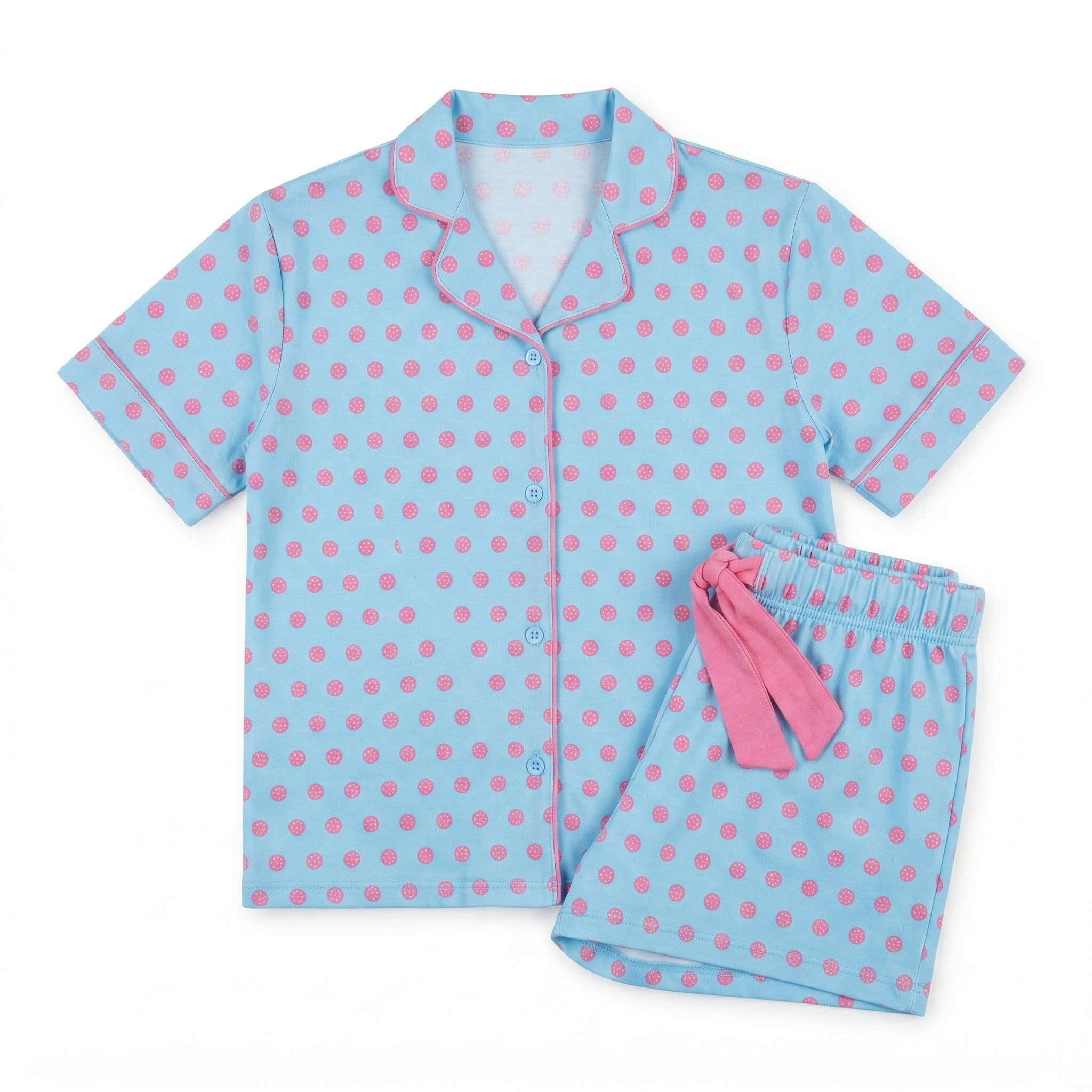 Sunshine Society Junior Girls 2 pc Short Silky Pj Set