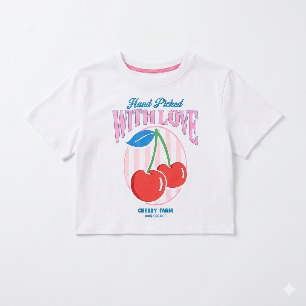 Paper Flower Junior/ Tween Cherries Graphic Tee