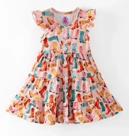 Pink Barn Kids 3-Tier Ruffle Boot Dress