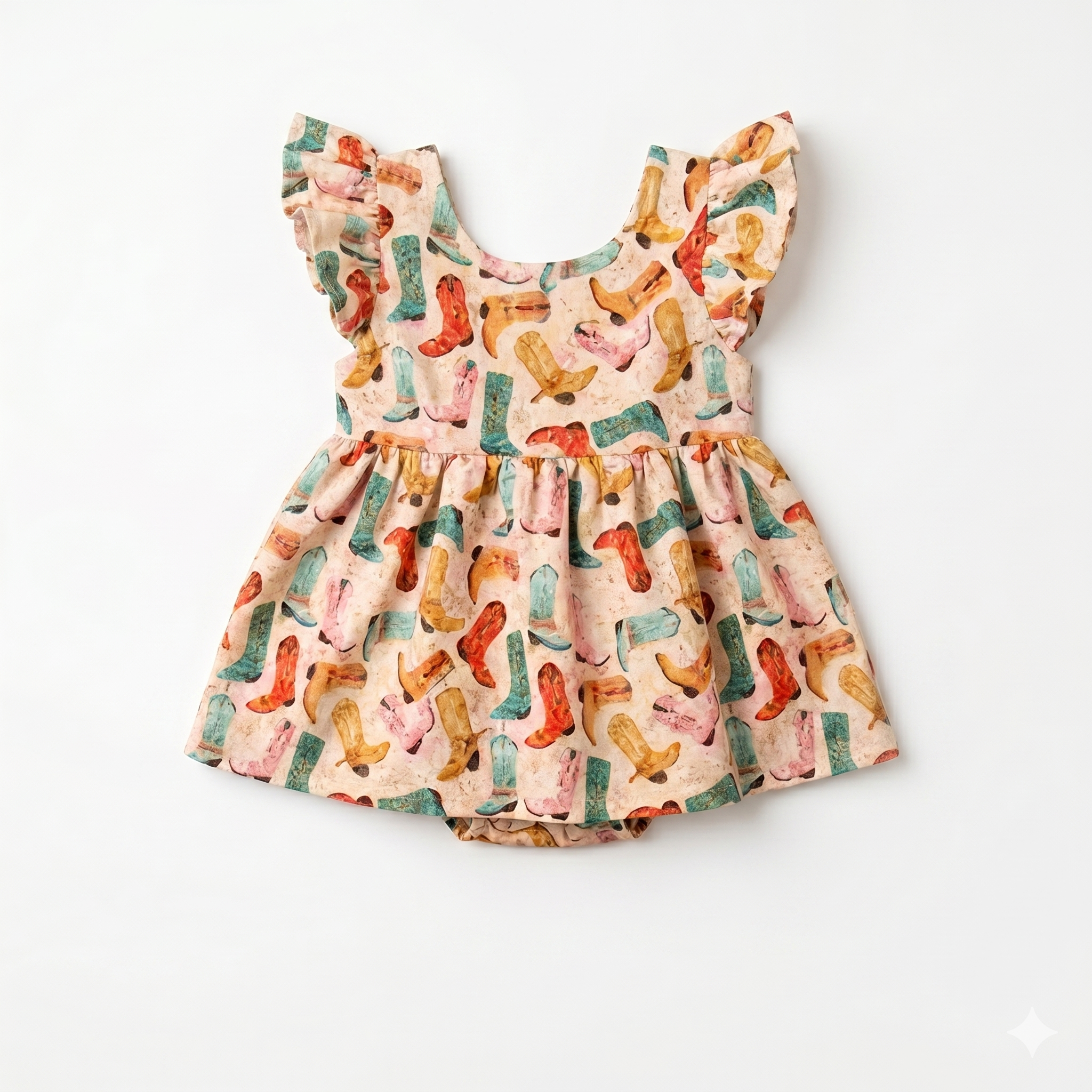 Pink Barn Kids Boots Baby Romper