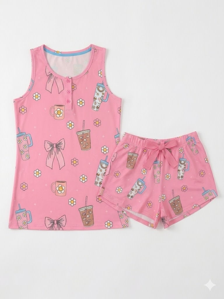 Sweet Soul Clothing Co. Girly Cups PJ Set