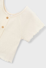 Mayoral Smocked Ruffle S/S w/ wood button