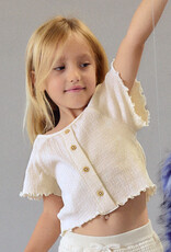 Mayoral Smocked Ruffle S/S w/ wood button
