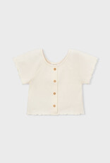 Mayoral Smocked Ruffle S/S w/ wood button