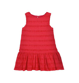 Mayoral Girls Textured Lace Sleeveless Drop-Waist Dress