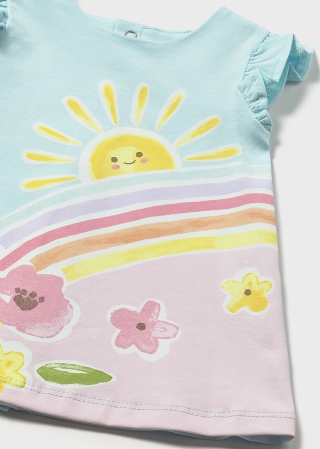 Mayoral Baby Girl Cotton Sunshine and Rainbows S/S Dress