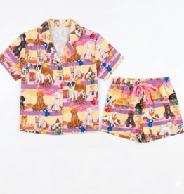 Sunshine Society Junior Girl S/S Silky PJ Set