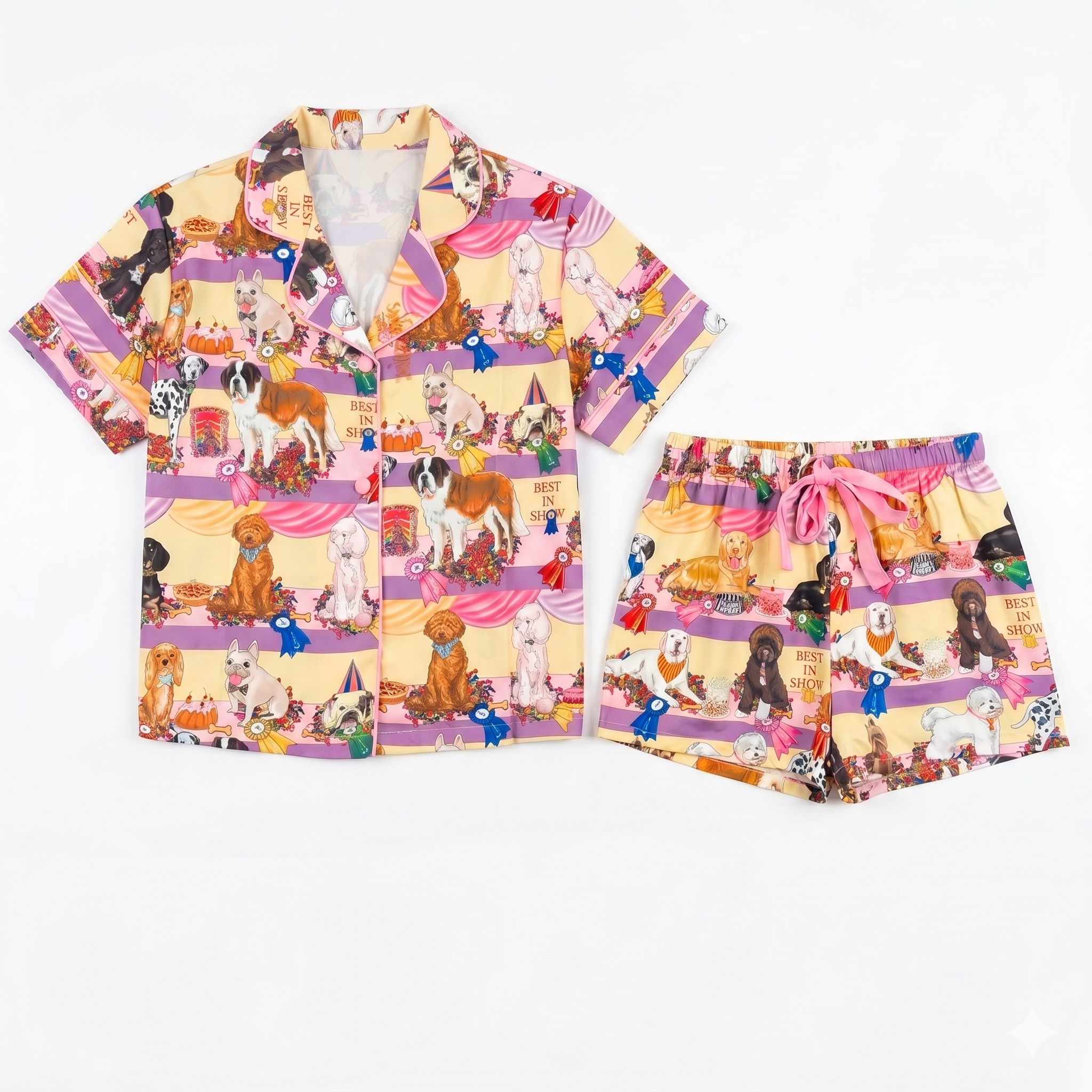 Sunshine Society Junior Girl S/S Silky PJ Set