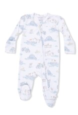 Angel Dear Baby Boy 2 Way Zipper Bamboo Footie