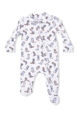 Angel Dear Baby Boy 2 Way Zipper Bamboo Footie