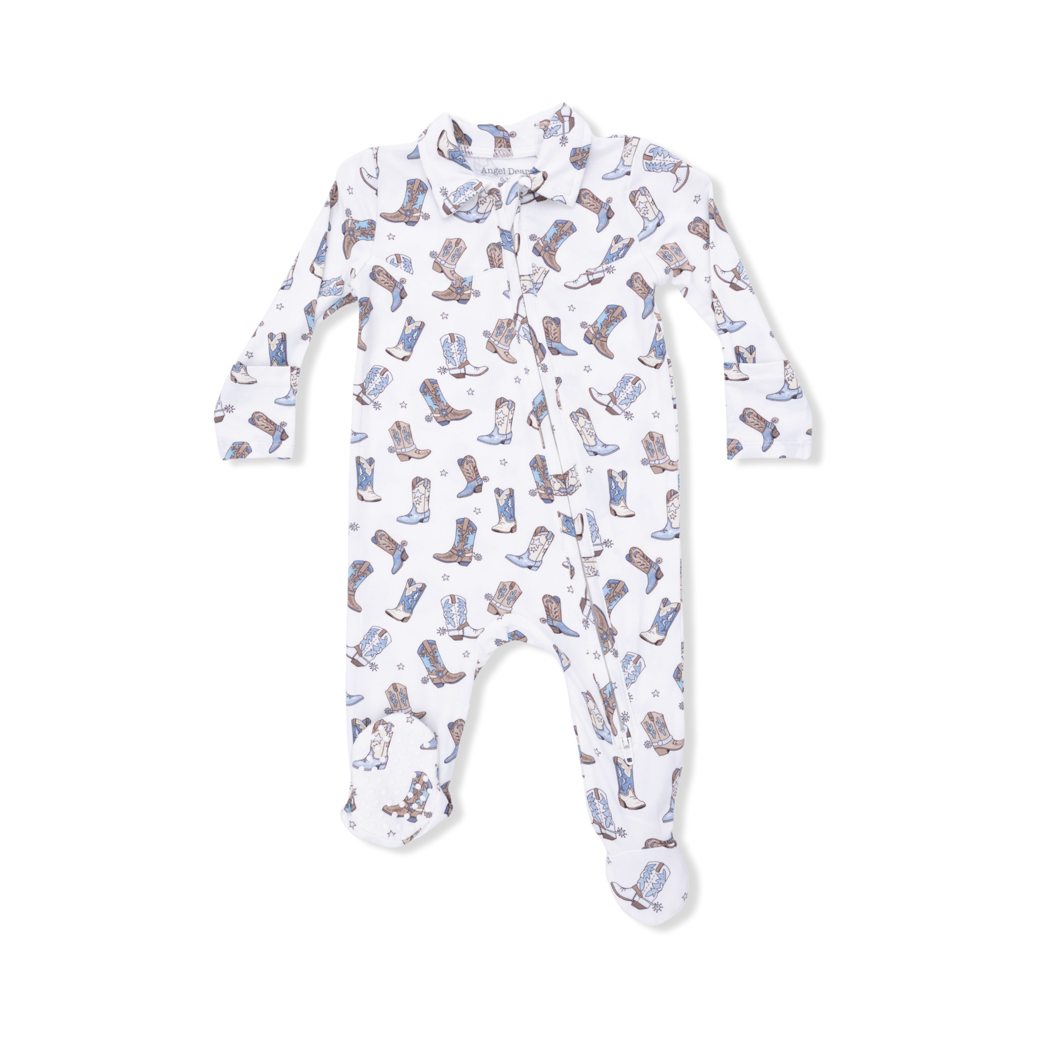 Angel Dear Baby Boy 2 Way Zipper Bamboo Footie
